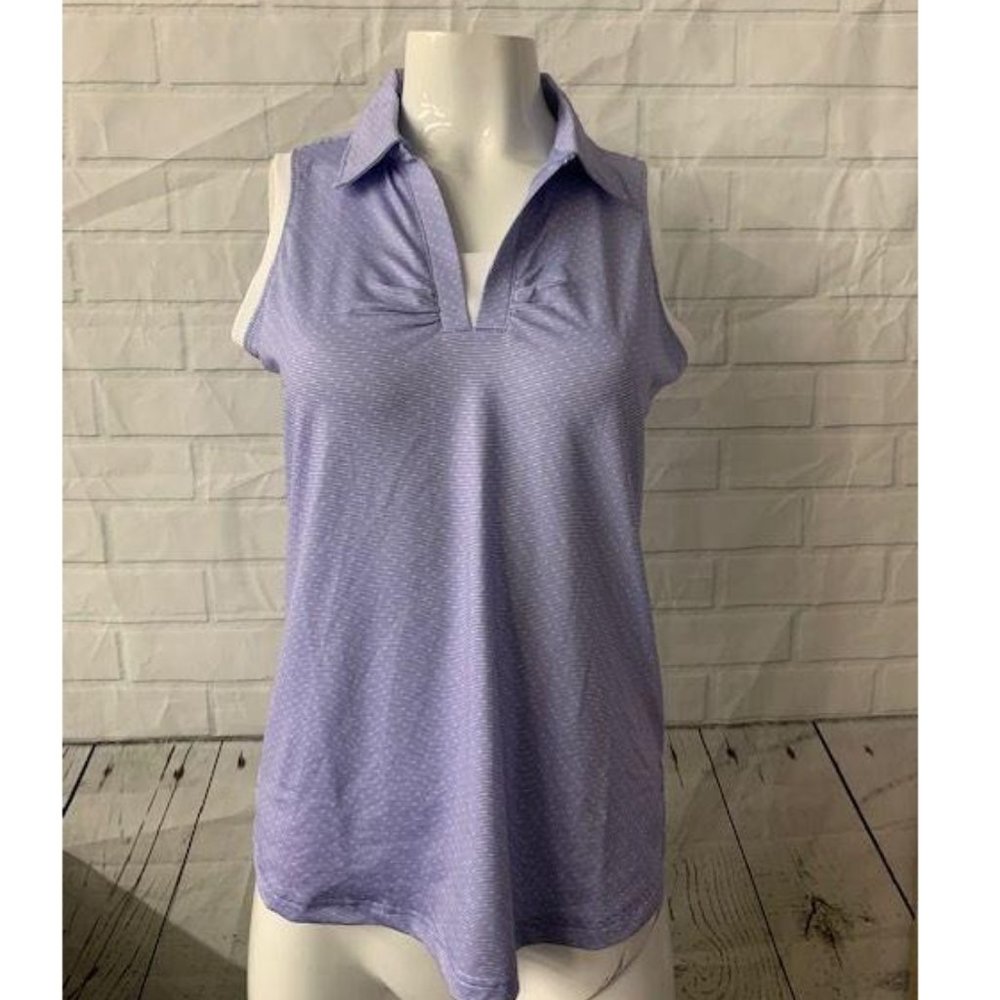 Cypress Club Sleeveless Polo Purple Small